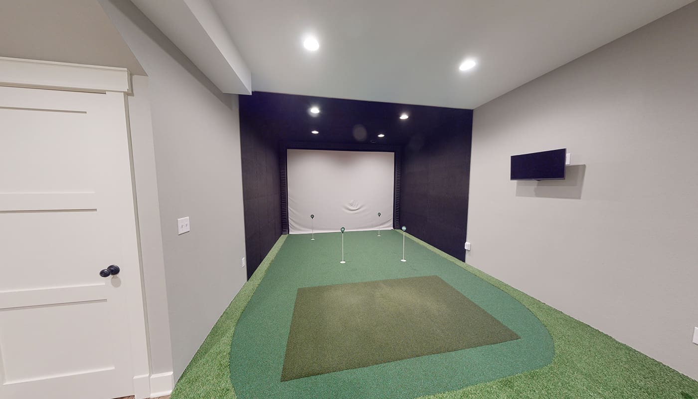Hartland-Lower-Level-Remodel Golf Simulator