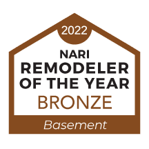 Remodeler of the year award bronze basement